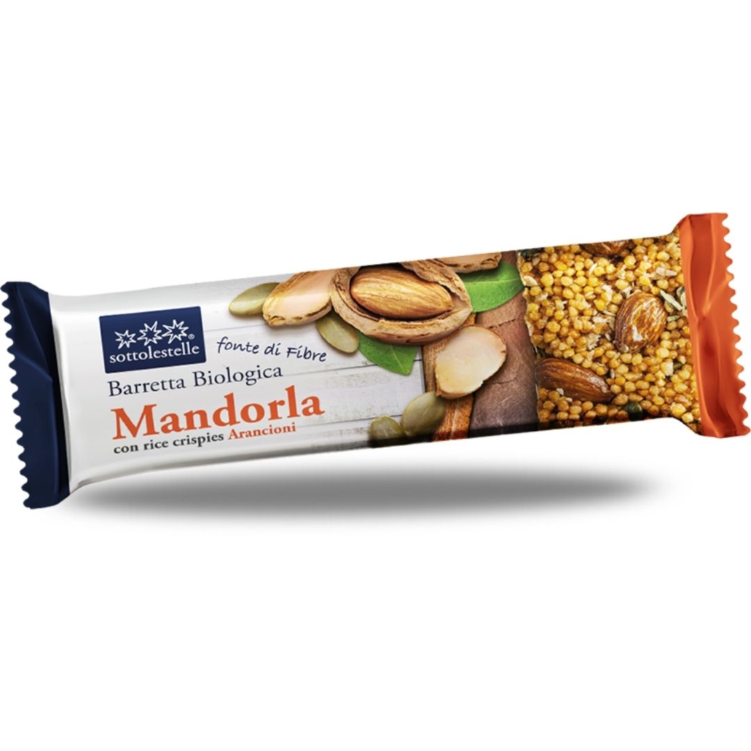 BARRETTA MANDORLA CON CRISP ARANCIONI SOTTOLESTELLE